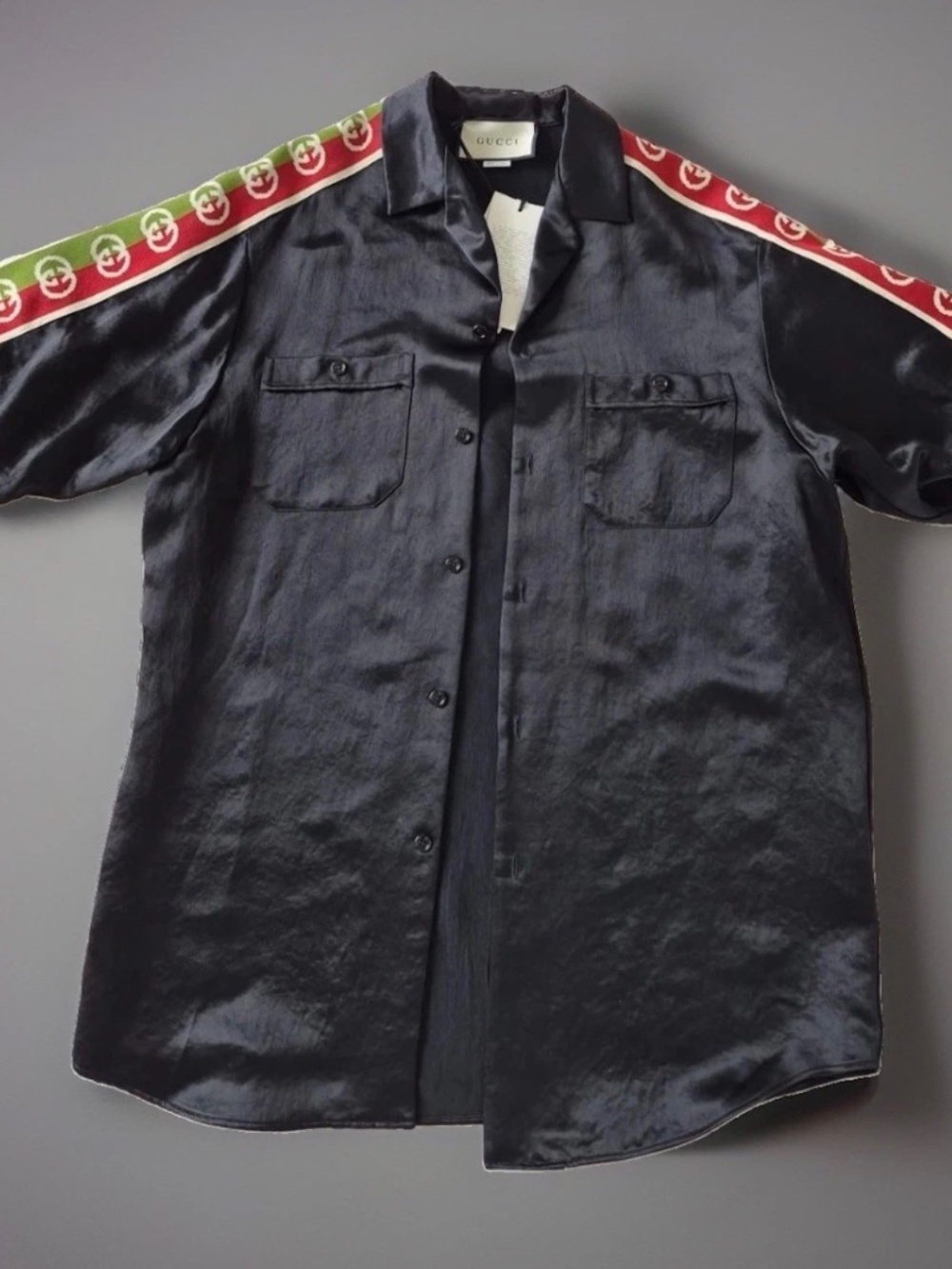 Gucci Authentic Acetate Oversize Bowling Shirt